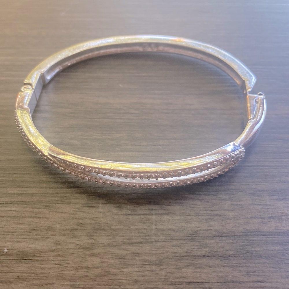 Retired - Swarovski Crystal Bangle - Silver